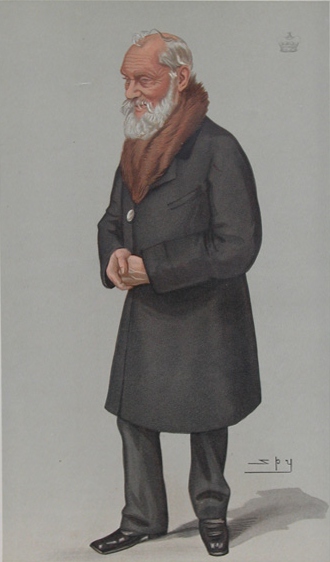 Lord Kelvin caricatured by Spy (Leslie Ward) for Vanity Fair, 1897. Image available in the public domain via Wikimedia Commons.